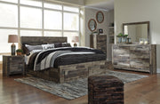 Derekson Multi Gray Double Side/Footboard Storage Platform Bedroom Set from Ashley - Luna Furniture