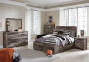 Derekson Multi Gray Double Side/Footboard Storage Platform Youth Bedroom Set from Ashley - Luna Furniture