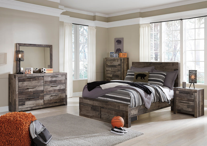 Derekson Multi Gray Footboard Storage Platform Youth Bedroom Set from Ashley - Luna Furniture