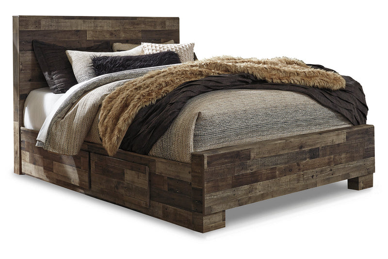Derekson Multi Gray Queen Platform Bed with 2 Side Storage from Ashley - Luna Furniture