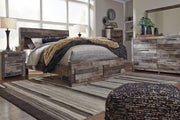 Derekson Multi Gray Footboard Storage Platform Bedroom Set from Ashley - Luna Furniture