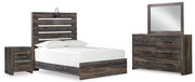 Drystan Multi Full Panel Bed, Dresser, Mirror, and Nightstand from Ashley - Luna Furniture