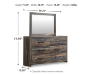 Drystan Multi Color Queen Panel Bed with Storage, Dresser and Mirror from Ashley - Luna Furniture
