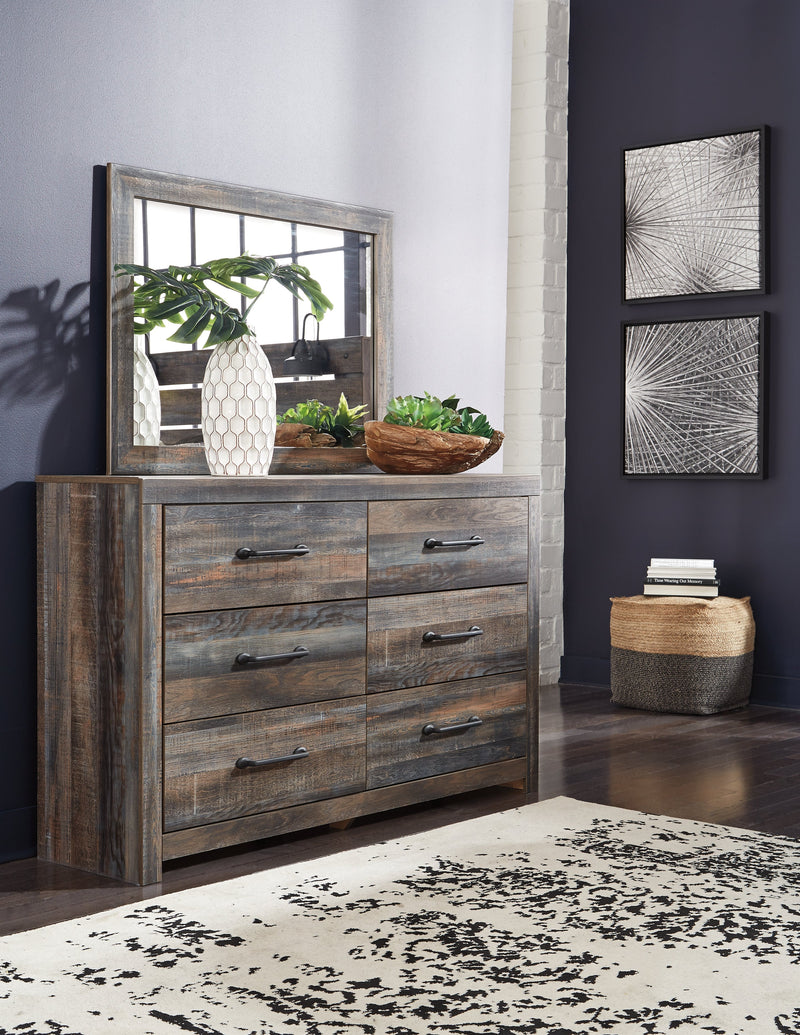 Drystan Multi King Panel Bed with Under Bed Storage, Dresser, Mirror and Nightstand from Ashley - Luna Furniture