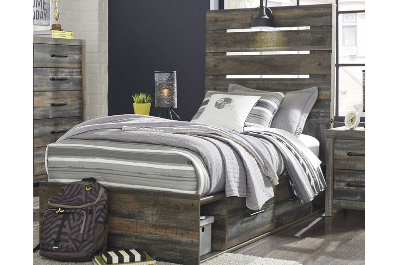 Drystan Multi Twin Panel Bed with 4 Storage Drawers from Ashley - Luna Furniture