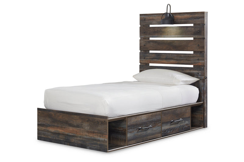 Drystan Multi Twin Panel Bed with 2 Storage Drawers from Ashley - Luna Furniture