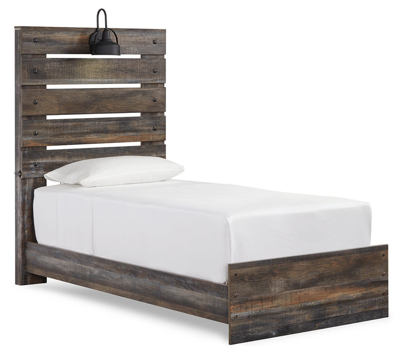 Drystan Multi Twin Panel Bed with Mirrored Dresser from Ashley - Luna Furniture