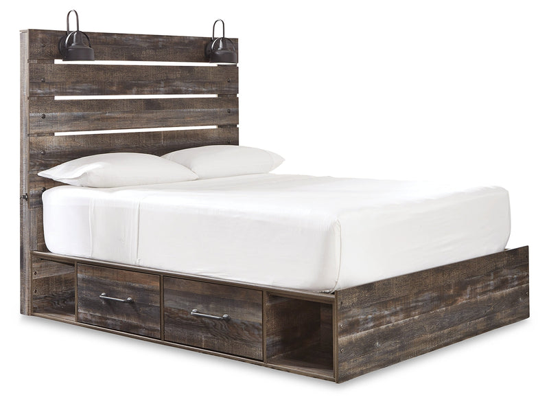 Drystan Multi Queen Panel Bed with Storage, Dresser and Mirror from Ashley - Luna Furniture
