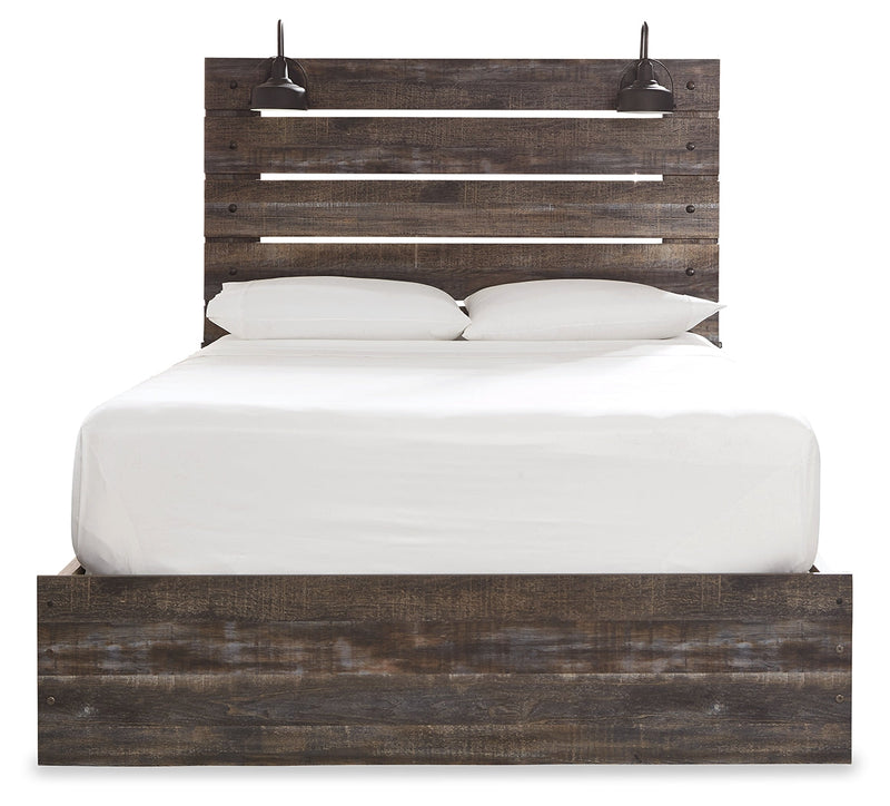 Drystan Multi Queen Panel Bed with Storage, Dresser and Mirror from Ashley - Luna Furniture