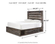 Drystan Multi Queen Panel Bed with Storage, Dresser and Mirror from Ashley - Luna Furniture