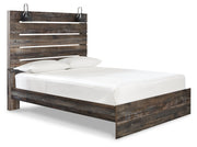 Drystan Multi Color Queen Panel Bed with Mirrored Dresser and 2 Nightstands from Ashley - Luna Furniture