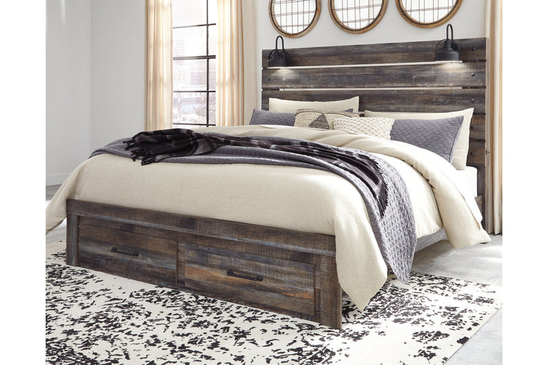Drystan Multi King Panel Bed with 2 Storage Drawers from Ashley - Luna Furniture