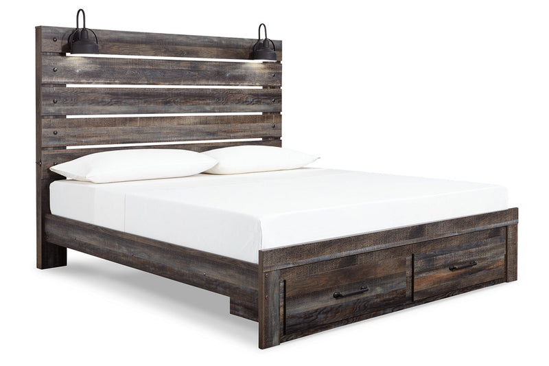 Drystan Multi King Panel Bed with 2 Storage Drawers from Ashley - Luna Furniture