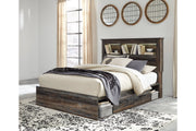 Drystan Multi Queen Platform Bookcase Bed with 2 Storage Drawers from Ashley - Luna Furniture