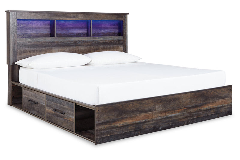 Drystan Multi King Bookcase Platform Bed with 2 Storage Drawers -  Ashley - Luna Furniture