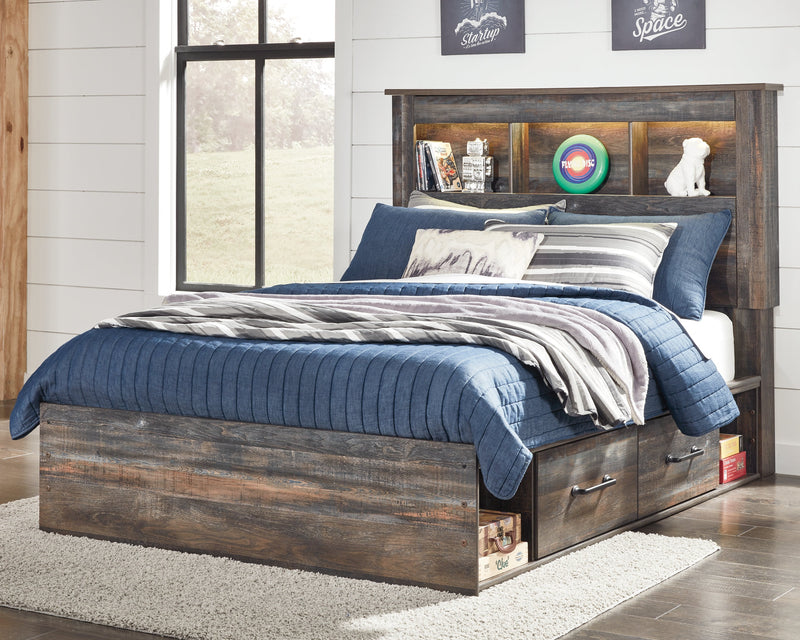 Drystan Multi Full Panel Bookcase Bed, with Storage, Dresser and Mirror from Ashley - Luna Furniture