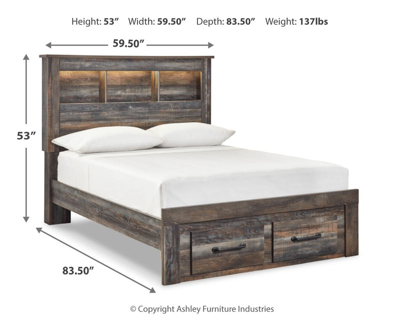 Drystan Multi Full Bookcase Storage Bed, Dresser and Mirror from Ashley - Luna Furniture