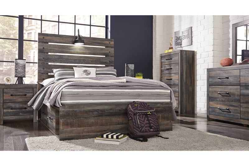Drystan Multi Full Panel Bed with 2 Storage Drawers from Ashley - Luna Furniture