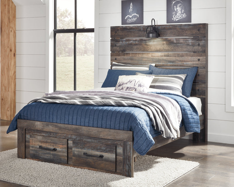 Drystan Multi Full Panel Storage Bed, Dresser, Mirror and Nightstand from Ashley - Luna Furniture