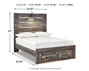 Drystan Multi Full Panel Storage Bed, Dresser, Mirror and Nightstand from Ashley - Luna Furniture