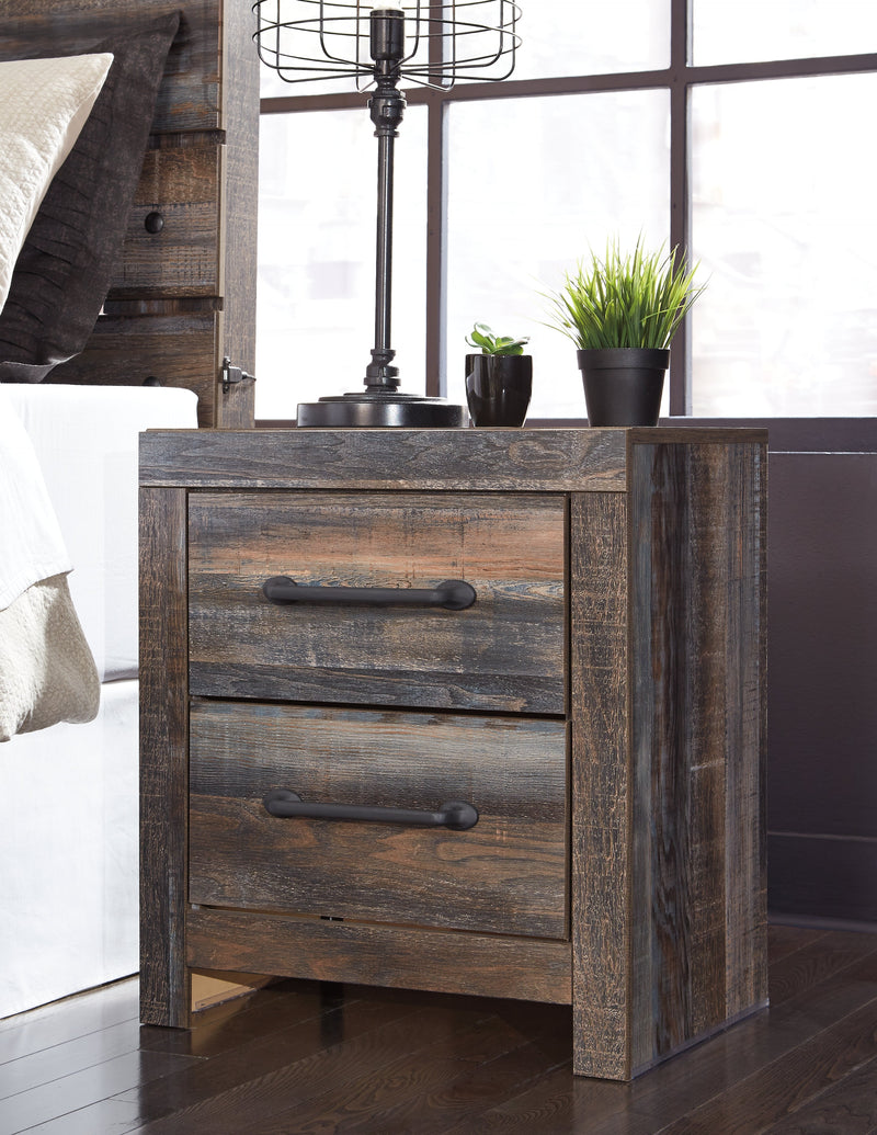 Drystan Multi Color King Panel Bed with Under Bed Storage, Dresser, Mirror and Nightstand from Ashley - Luna Furniture
