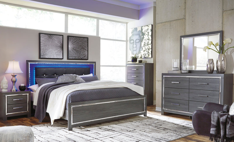 Lodanna Gray LED Panel Bedroom Set from Ashley - Luna Furniture