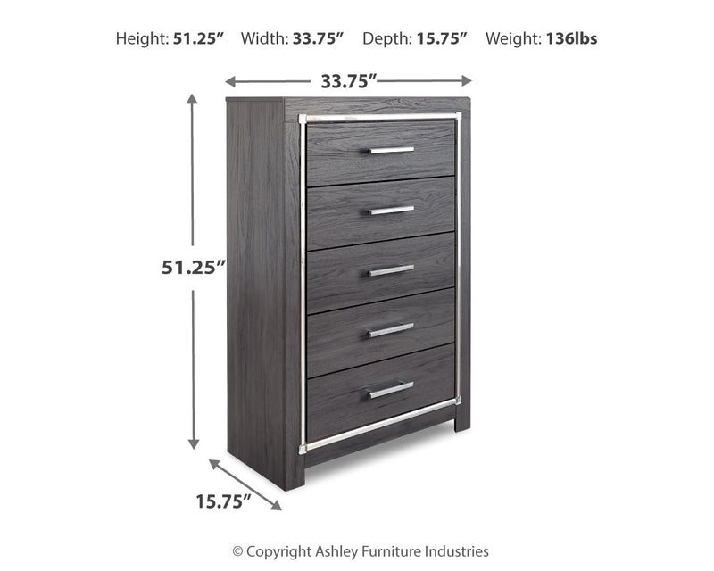 Lodanna Gray Full Storage Bed, Chest and Nightstand from Ashley - Luna Furniture