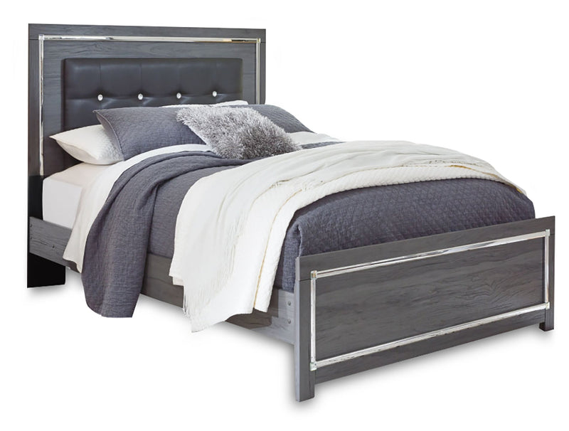 Lodanna Gray Queen Panel Bed and Nightstand from Ashley - Luna Furniture