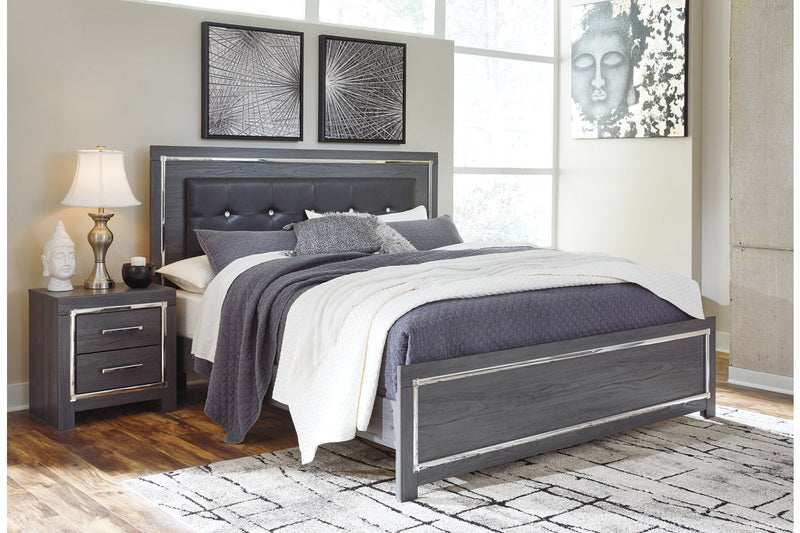 Lodanna Gray King Panel Bed from Ashley - Luna Furniture
