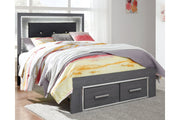Lodanna Gray Full Panel Bed with 2 Storage Drawers from Ashley - Luna Furniture