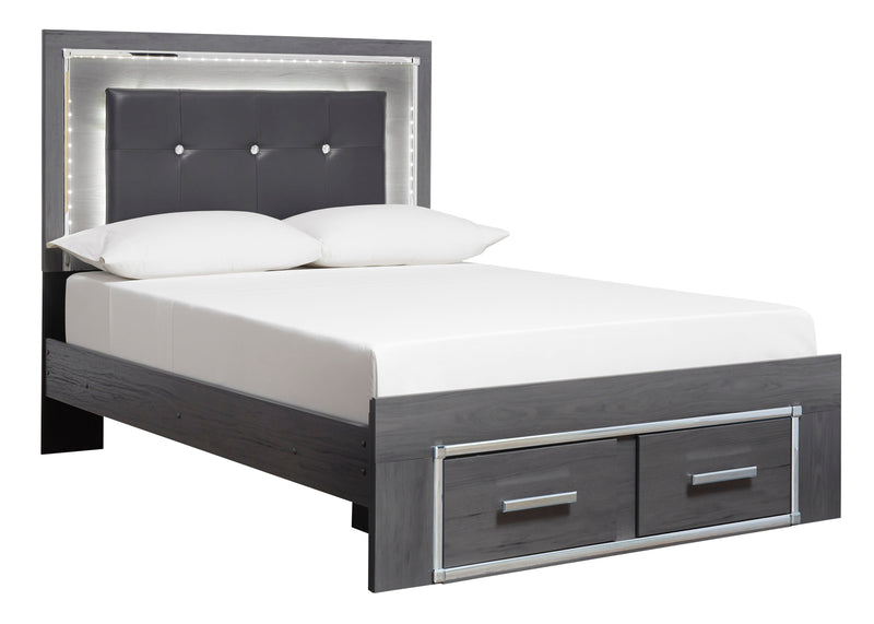 Lodanna Gray LED Footboard Storage Youth Bedroom Set from Ashley - Luna Furniture