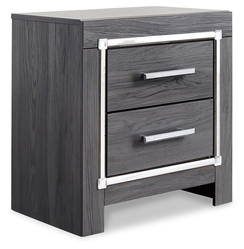 Lodanna Gray Queen Panel Bed and Nightstand from Ashley - Luna Furniture