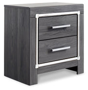 Lodanna Queen Panel Bed with 2 Storage Drawers, Dresser, Mirror and Nightstand in Gray from Ashley - Luna Furniture