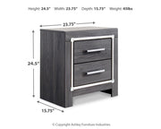 Lodanna Gray Queen Panel Bed and Nightstand from Ashley - Luna Furniture