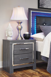 Lodanna Gray Queen Panel Bed and Nightstand from Ashley - Luna Furniture