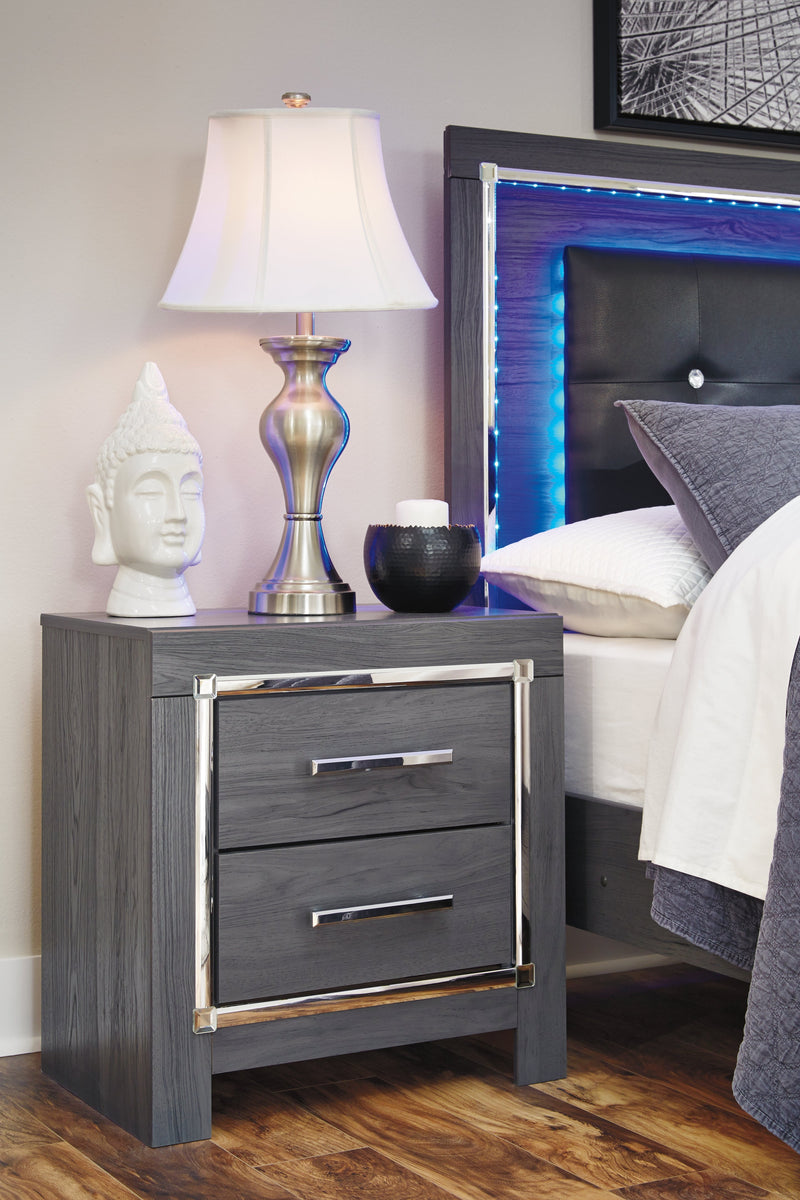 Lodanna Gray Queen Panel Bed and Nightstand from Ashley - Luna Furniture