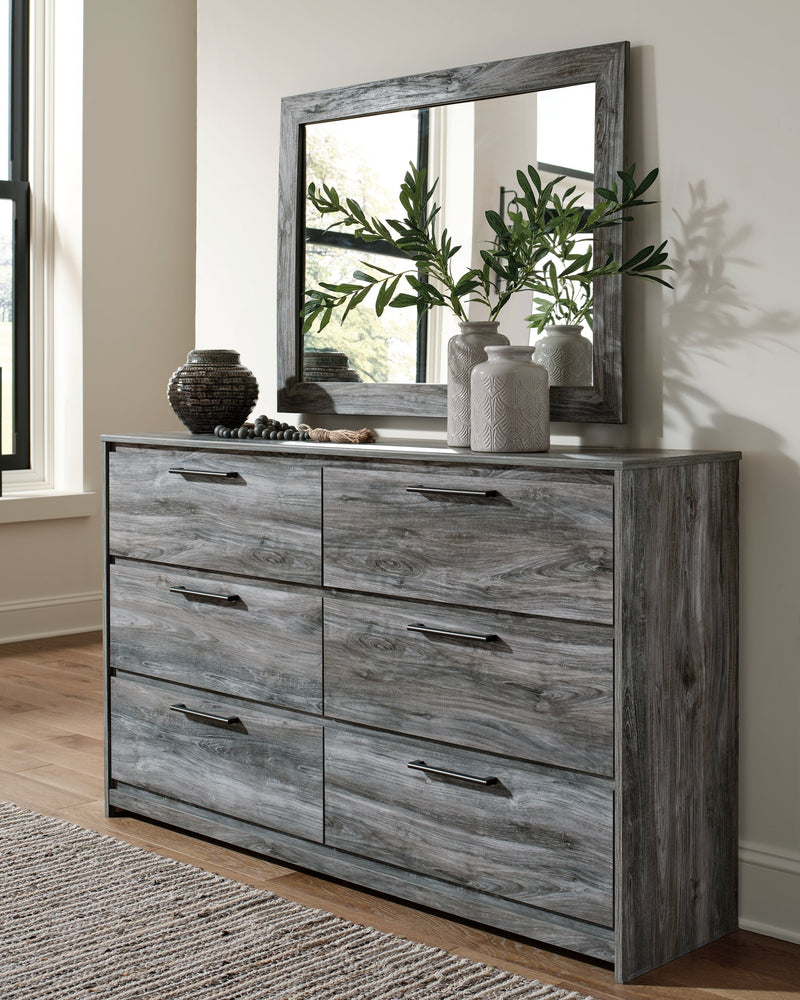 Baystorm Gray Queen Panel Storage Bed with Mirrored Dresser and Nightstand from Ashley - Luna Furniture