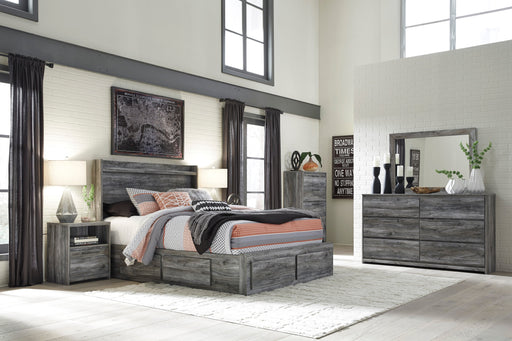 Baystorm Gray LED Double Side/Footboard Storage Platform Bedroom Set from Ashley - Luna Furniture