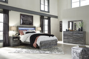 Baystorm Gray Queen Panel Storage Bed with Mirrored Dresser and Nightstand from Ashley - Luna Furniture