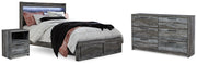 Baystorm Gray Queen Panel Storage Bed, Dresser and Nightstand from Ashley - Luna Furniture