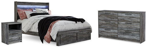 Baystorm Gray Queen Panel Storage Bed, Dresser and Nightstand from Ashley - Luna Furniture