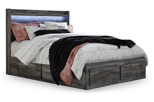 Baystorm Gray Queen Platform Bed with 6 Storage Drawers from Ashley - Luna Furniture