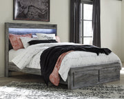 Baystorm Gray Queen Panel Storage Bed with Mirrored Dresser and Nightstand from Ashley - Luna Furniture