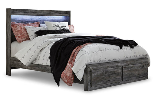 Baystorm Gray Queen Platform Bed with 2 Storage Drawers from Ashley - Luna Furniture