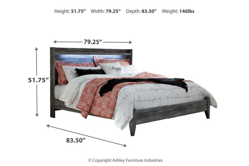 Baystorm Gray King Panel Bed from Ashley - Luna Furniture