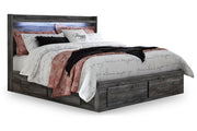 Baystorm Gray King Platform Bed with 6 Storage Drawers from Ashley - Luna Furniture