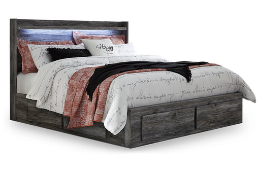 Baystorm Gray King Platform Bed with 6 Storage Drawers from Ashley - Luna Furniture