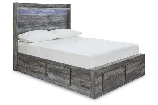 Baystorm Gray Full Panel Bed with 4 Storage Drawers from Ashley - Luna Furniture