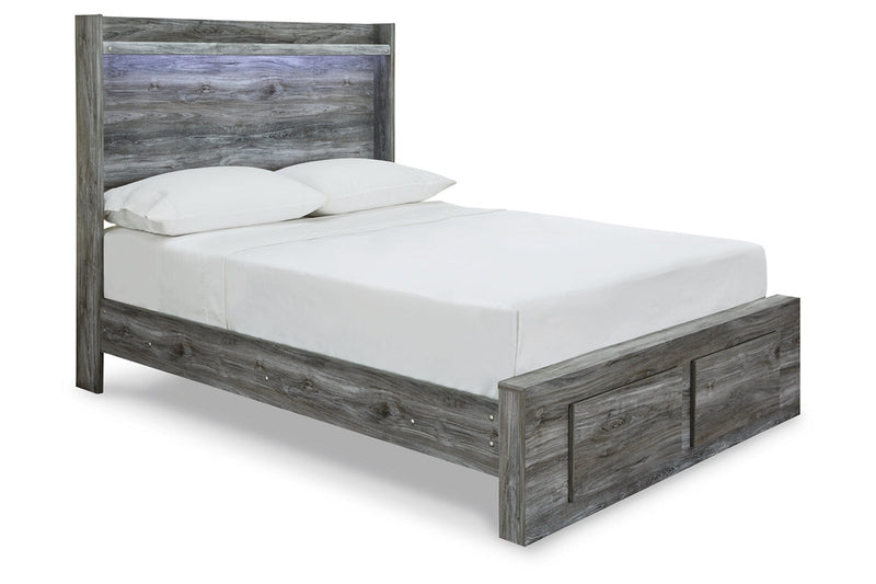 Baystorm Gray Full Panel Bed with 2 Storage Drawers from Ashley - Luna Furniture
