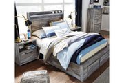 Baystorm Gray Full Panel Bed with 4 Storage Drawers from Ashley - Luna Furniture